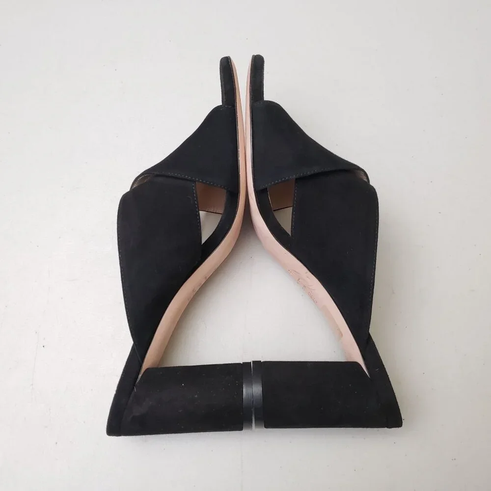 Stuart Weitzman Galene Sandals Black Suede Size 8.5 - Picture 4 of 5